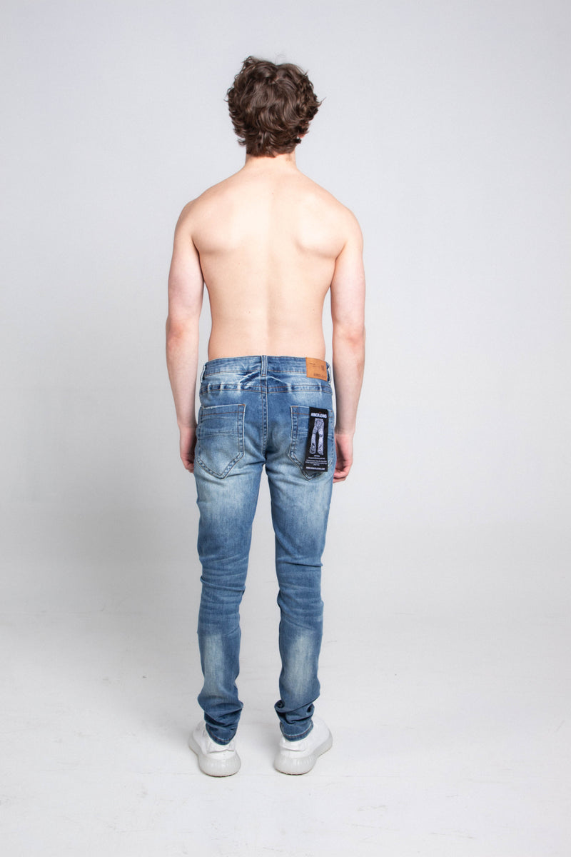 SMALL RIPPED MID-RISE SKINNY JEANS A402