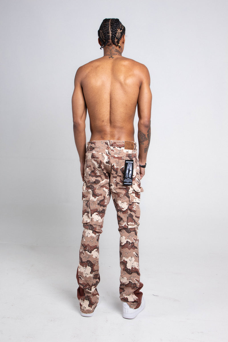 CAMO MID-RISE CARGO PANTS AJS699-8