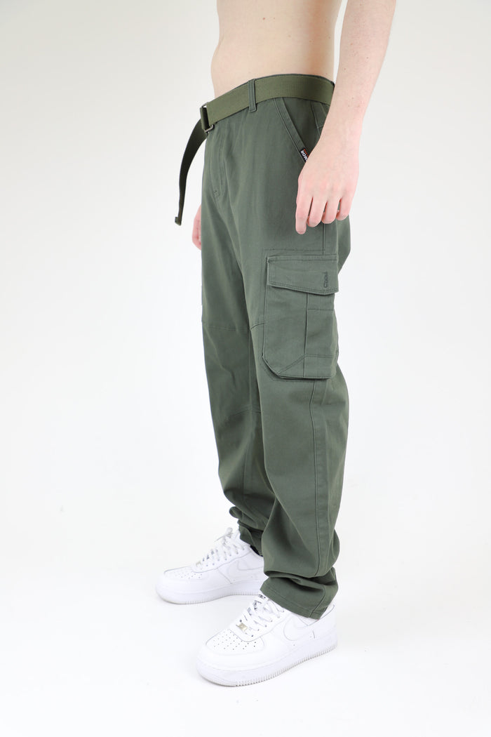 BELT MID-RISE CARGO PANTS