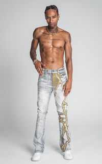 LIGHTNING MID-RISE STACKED JEANS