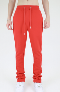 MULTI-COLOR MID-RISE STACKED SWEATPANTS