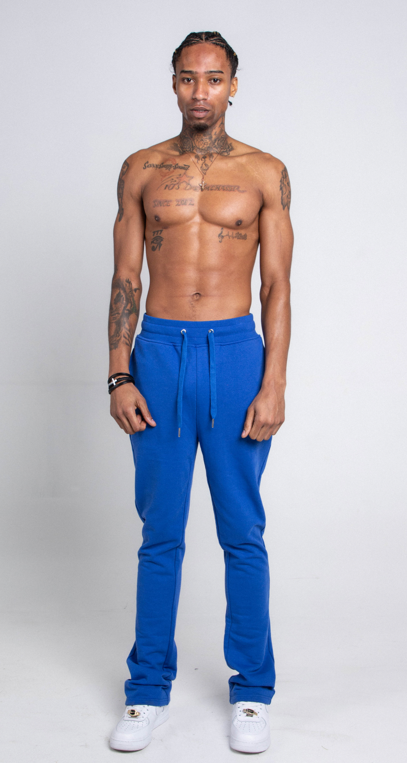 MULTI-COLOR MID-RISE STACKED SWEATPANTS