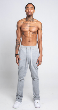 MULTI-COLOR MID-RISE STACKED SWEATPANTS