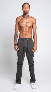 MULTI-COLOR MID-RISE STACKED SWEATPANTS